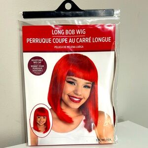 Red‎ Long Bob Wig